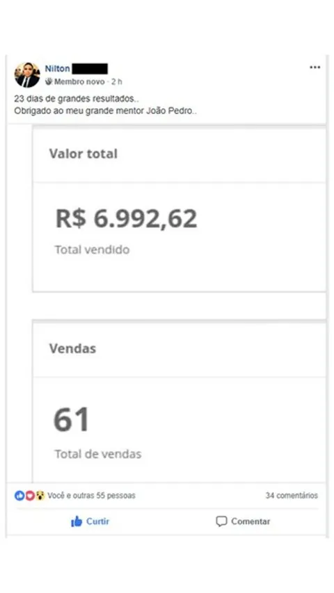 Print de resultado de sócio